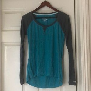 Gray & Blue Baseball T-shirt